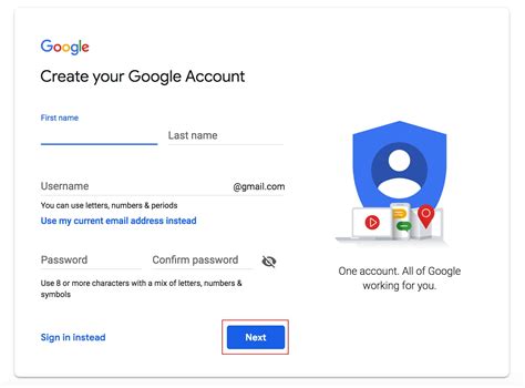 Create a Gmail account